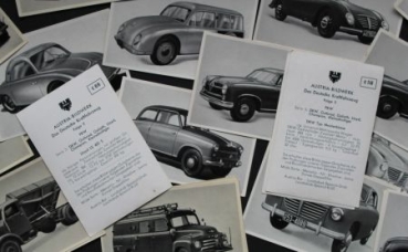 Austria Bildwerk 1955 "Das deutsche Kraftfahrzeug" Scrapbookpicture-Konvolut (9558)